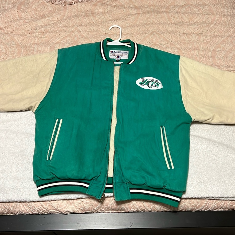 VINTAGE NEW YORK JETS BOMBER JACKET